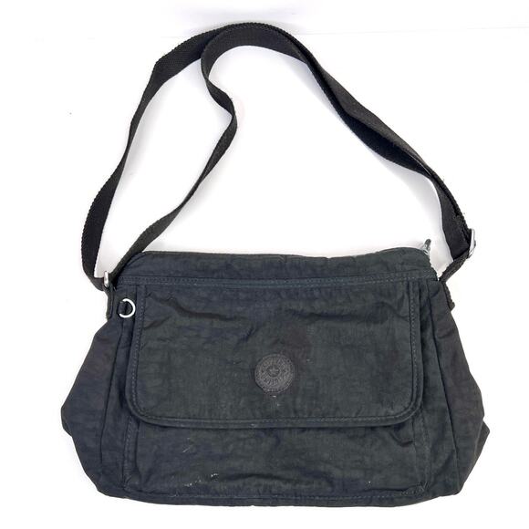 Kipling Aisling Crossbody Bag Black Noir Adjustable Strap 12x9x4 - Picture 1 of 16